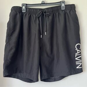 Calvin Klein Men’s Swim Trunks Black XXL Beach Pool Shorts Summer Swimwear